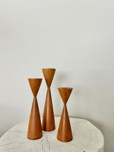 Load image into Gallery viewer, Wooden candle holders

