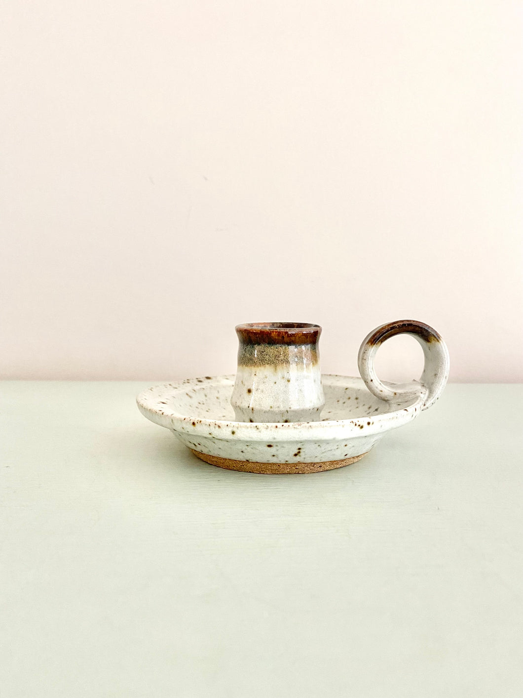 Pottery candle holder