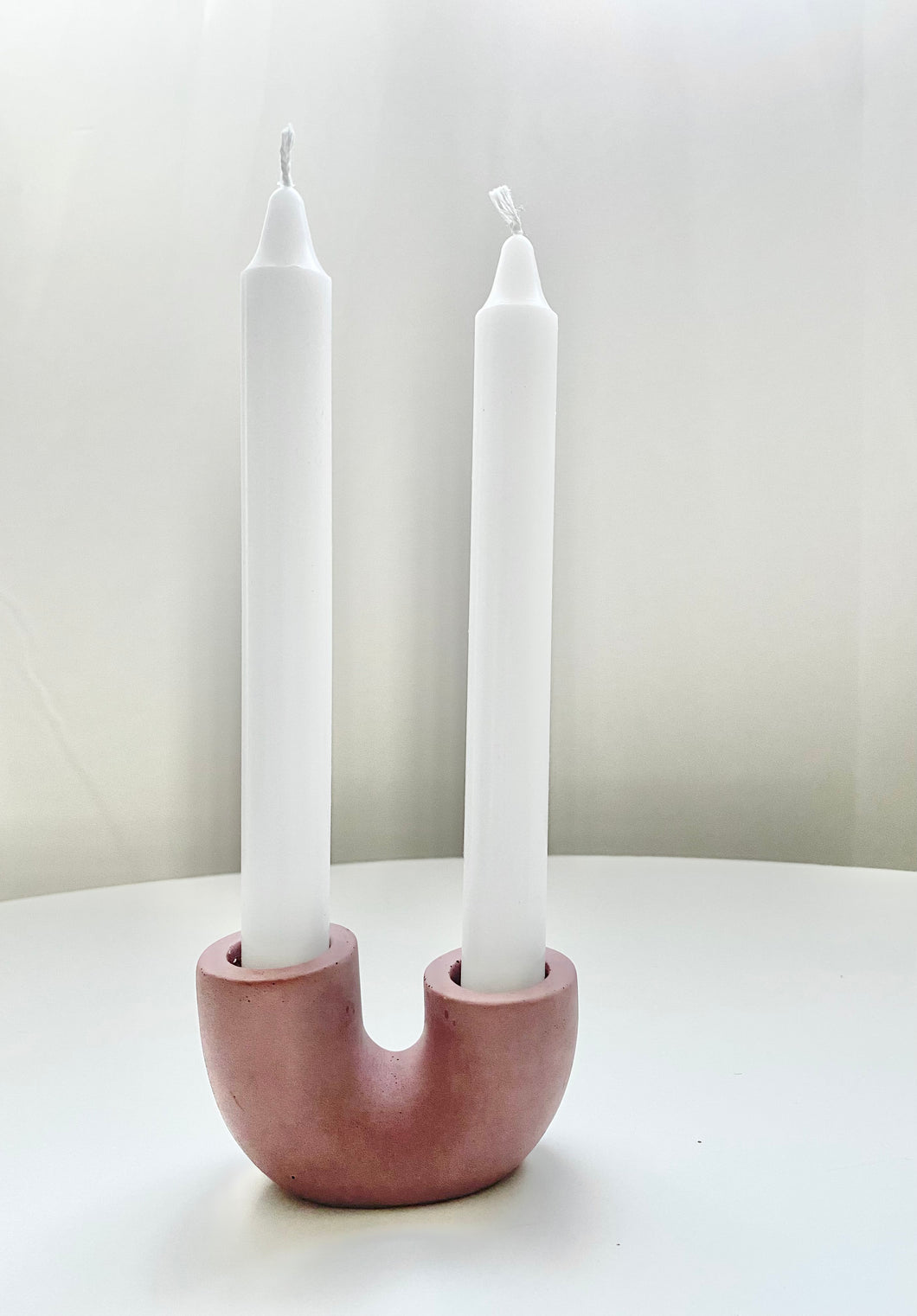 Candle holder-Dusty rose