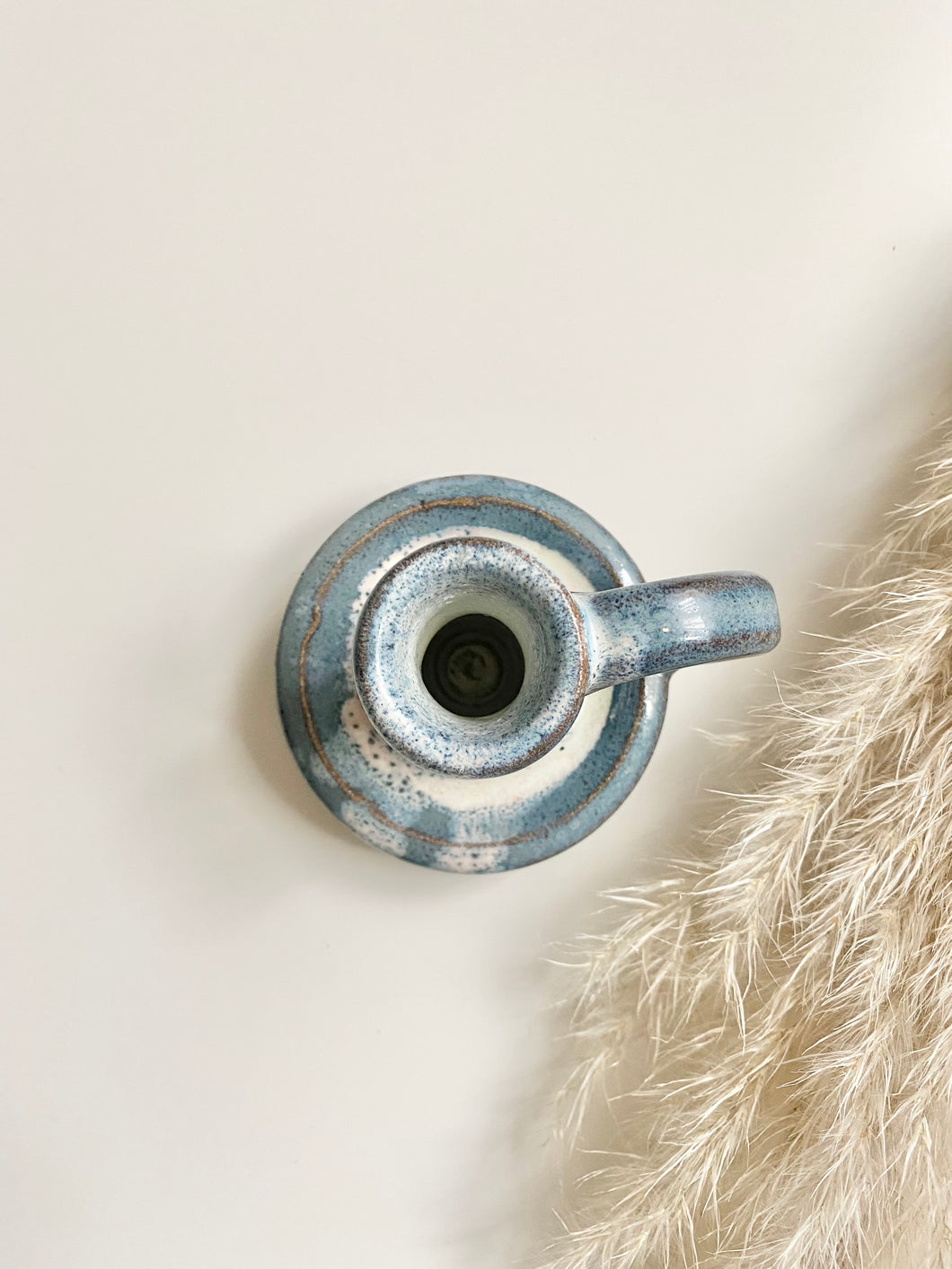 Pottery candle holder
