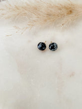 Load image into Gallery viewer, Snowflake obsidian studs
