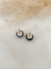 Load image into Gallery viewer, Snowflake obsidian studs

